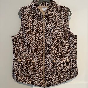 Crown & Ivy Leopard Print Vest